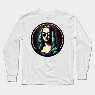 modern day cool mona lisa Long Sleeve T-Shirt